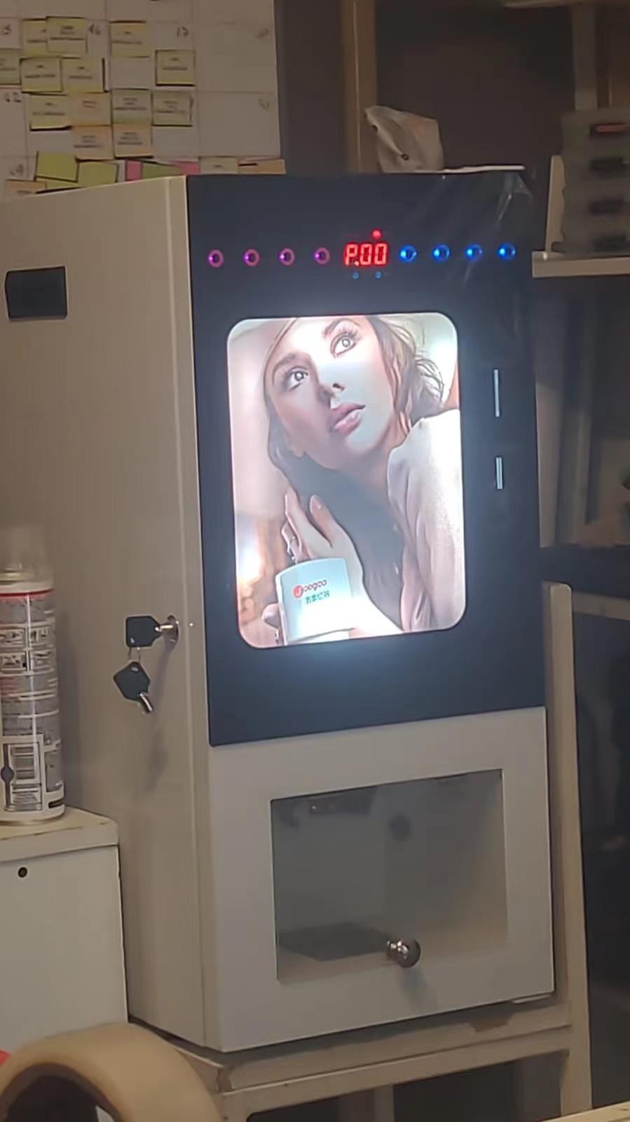 White color of coffee vending machines